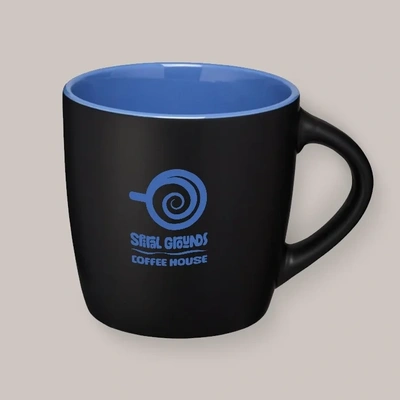 Printed Riviera Black Ceramic Mug